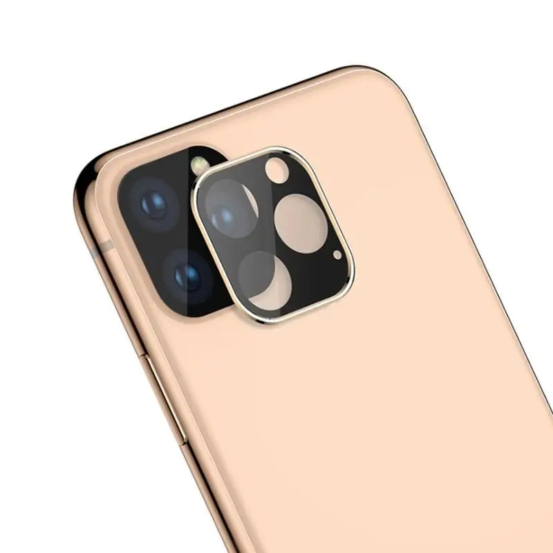 Защитное металлическое кольцо для объектива камеры + закаленное стекло iPhone 11 Pro XS