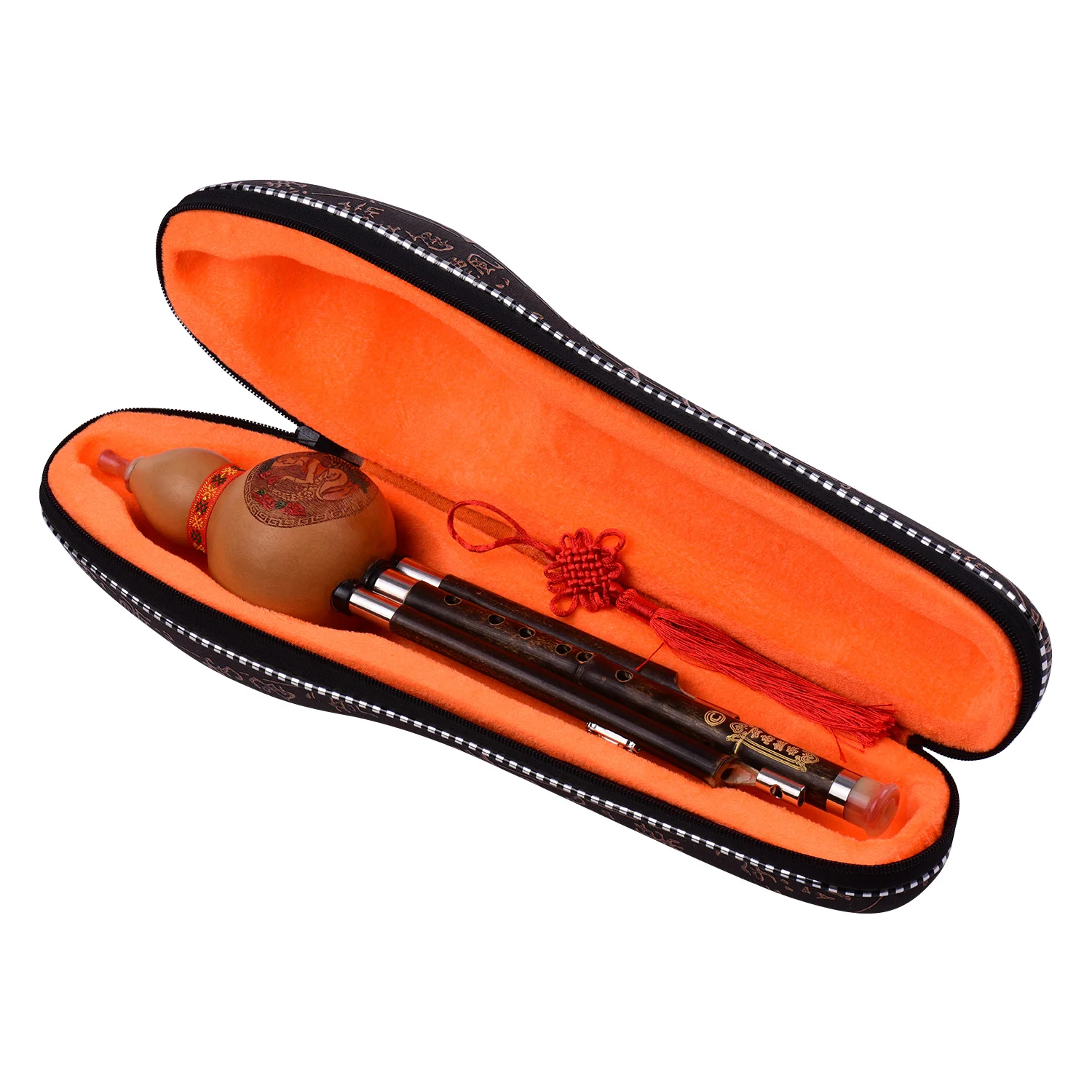 3 тона C-Key Hulusi Тыква Cucurbit Flute черные бамбуковые трубки для начинающих Китайский