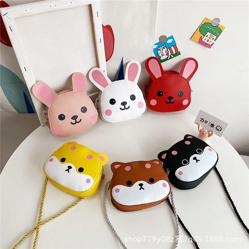 

Lovely Children's Mini Messenger Shoulder Bag Cute Cartoon Cat Small Coin Purse for Girls Boys PU Leather Wallet Pouch Handbags