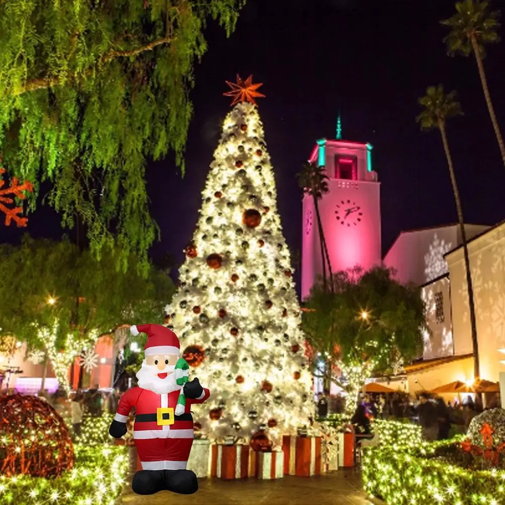 Новый Рождество Санта Клаус большой Размеры надувные лампы вверх двор Декор