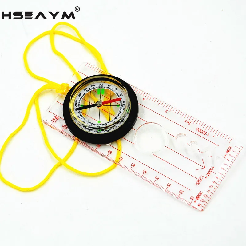Складной портативный ручной компас HSEAYM для выживания compass portable compass drawingmap compass