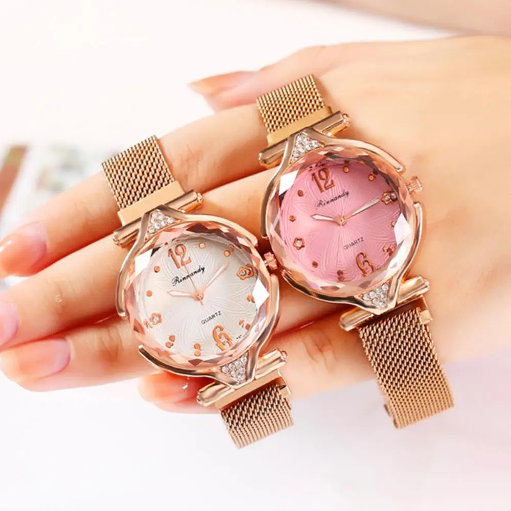 Хит продаж женские кожаные модные роскошные часы с магнитной пряжкой Миланский