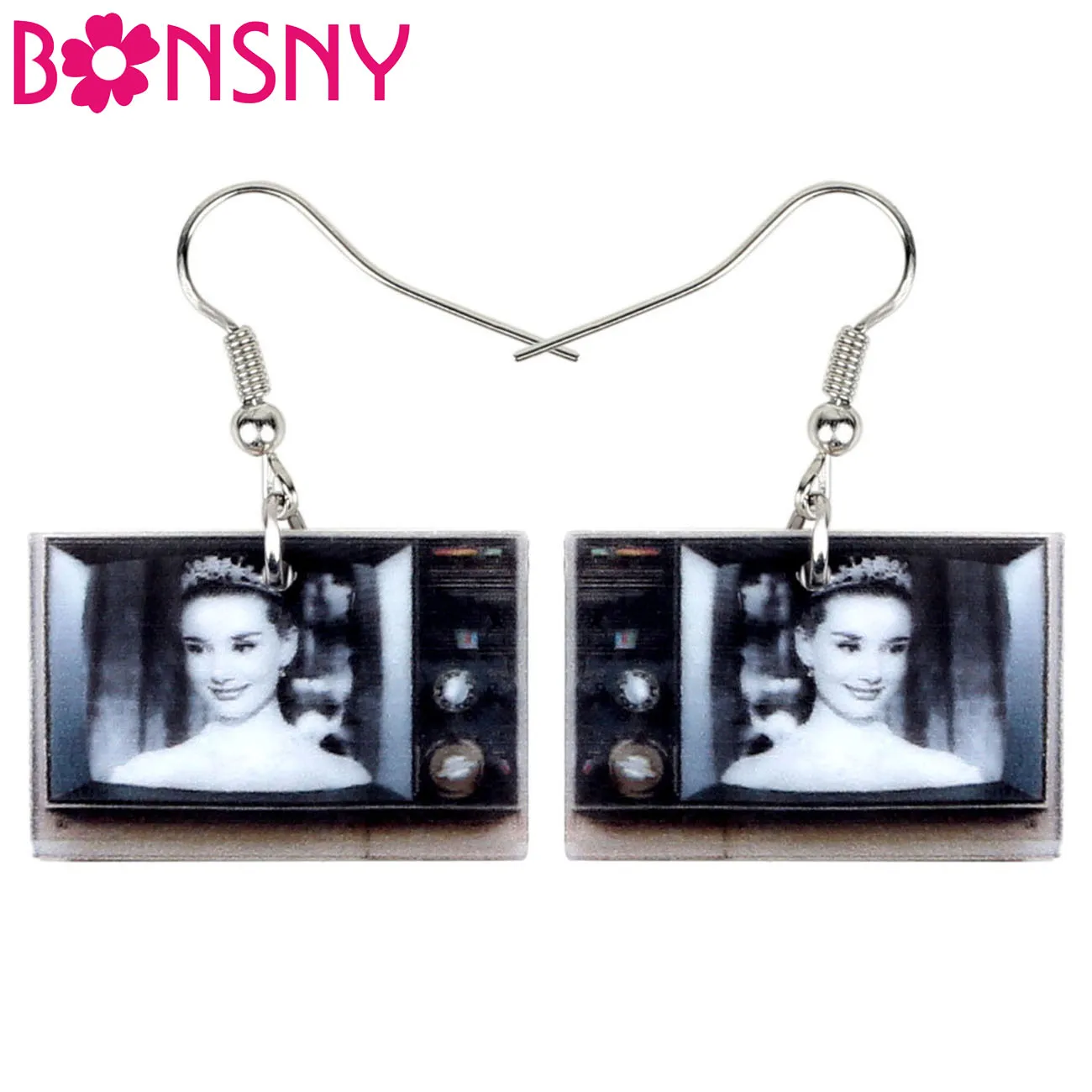 WEVENI массивные акриловые винтажные телевизионные серьги подвески в форме капли