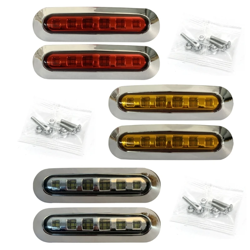 

1 Pair 6LED Truck Light Car Truck Trailer LED Side Marker Light Truck Trailer Van Rear Side Lamp 10-30V Car Styling Accessories