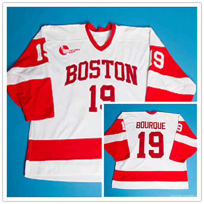 

19 Chris Bourque BOSTON COLLEGE Retro throwback MEN'S Hockey Jersey Embroidery Stitched Customize any number and name
