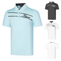 mens golf clothing short sleeved outdoor sports polo shirt quick drying breathable summer golf wear