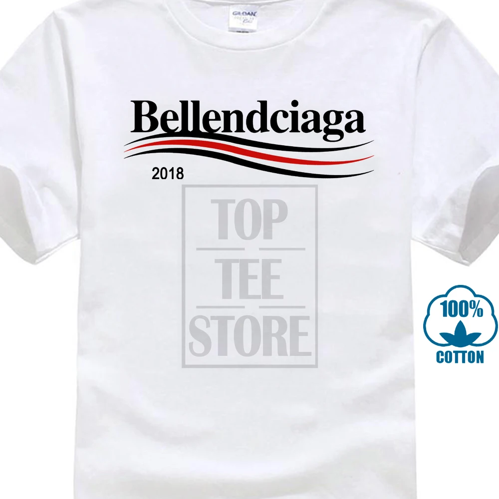 Bellendciaga футболка Bernie Bb Mode 2018 для акции Balencia Parody крутой топ с короткими рукавами