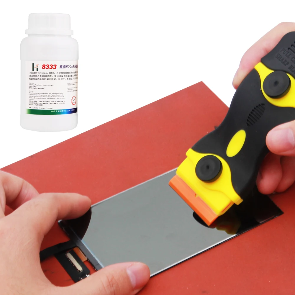 1pcs 8333 oca glue removing liquids 250ml touch screen repair for mobile phone ipad lcd screen oca glue cleaning removing free global shipping