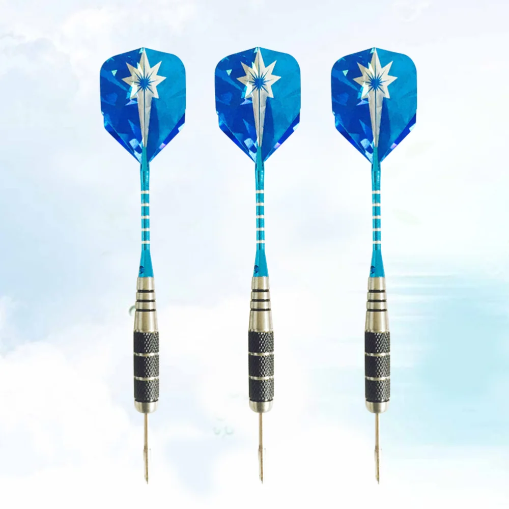 

3pcs 22g Professional Darts Drop-resistant Pin-type Darts Sequin Dart Tail Needle Tipped Darts Aluminum Rod Flights Darts