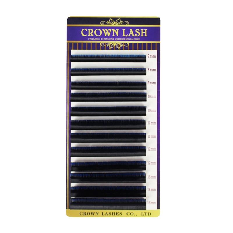 CrownLash 2 тона цвет Ombre Blue C для наращивания ресниц 0 15 7 мм двойной синий|volume lash