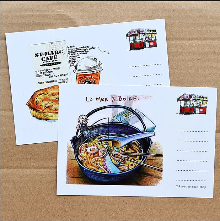 1 шт.. Токийская вкусная еда записываемая Классическая винтажная Художественная