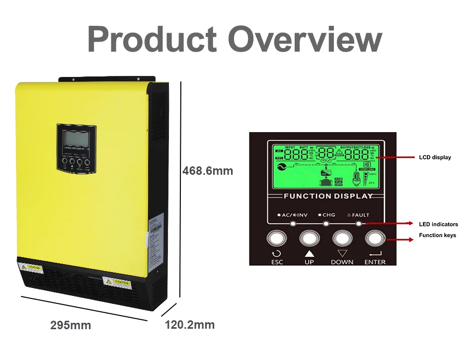 24vdc em e Fora da Grade Solar com 90a Híbrido Onda Senoidal Pura Inversor 5500w Mppt Controlador Solar 3000w Renovação da Casa