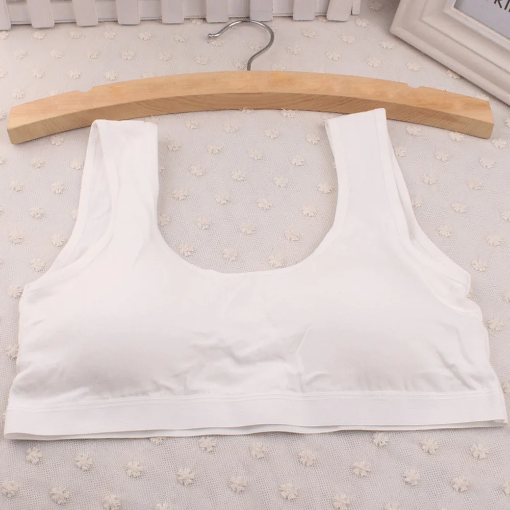 Однотонное детское нижнее белье для девочек бюстгальтер Спортивное Спортивный