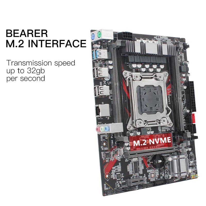 Online X79 Desktop Motherboard Set Kit LGA 2011 Mit Intel Xeon E5 2640 Prozessor 32GB(4*8GB) ECC DDR3 RAM Speicher M-ATX M.2 NVME SSD