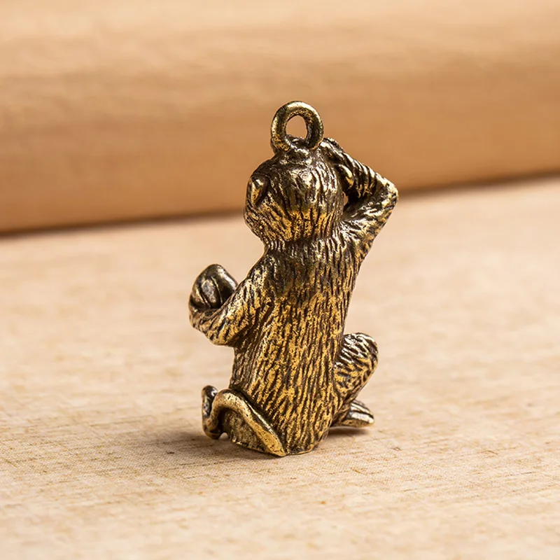 Животное обезьяна латунный кулон брелок для автомобиля винтажный роскошный