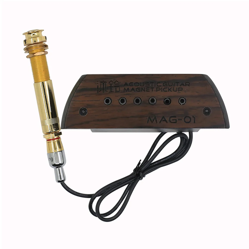 

Quality Guitar Passive Sound Hole Pickup Pick-up Transducer with 6.35mm Endpin Jack for Acoustic Folk Guitar