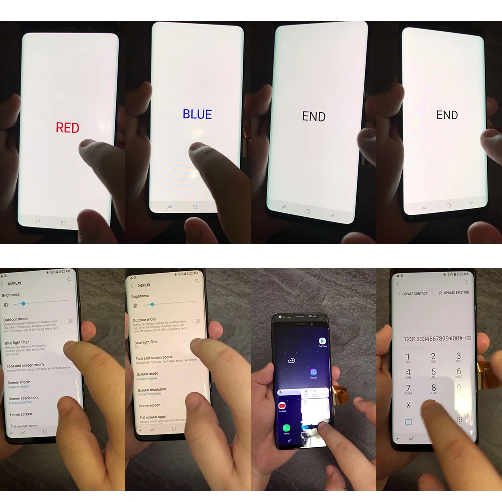 Ceny Oryginalny AMOLED Zamiennik Dla SAMSUNG Galaxy S9 Wyświetlacz LCD Ekran Dotykowy Digitizer Z Ramką G960 G9600 Nie Palić Cień