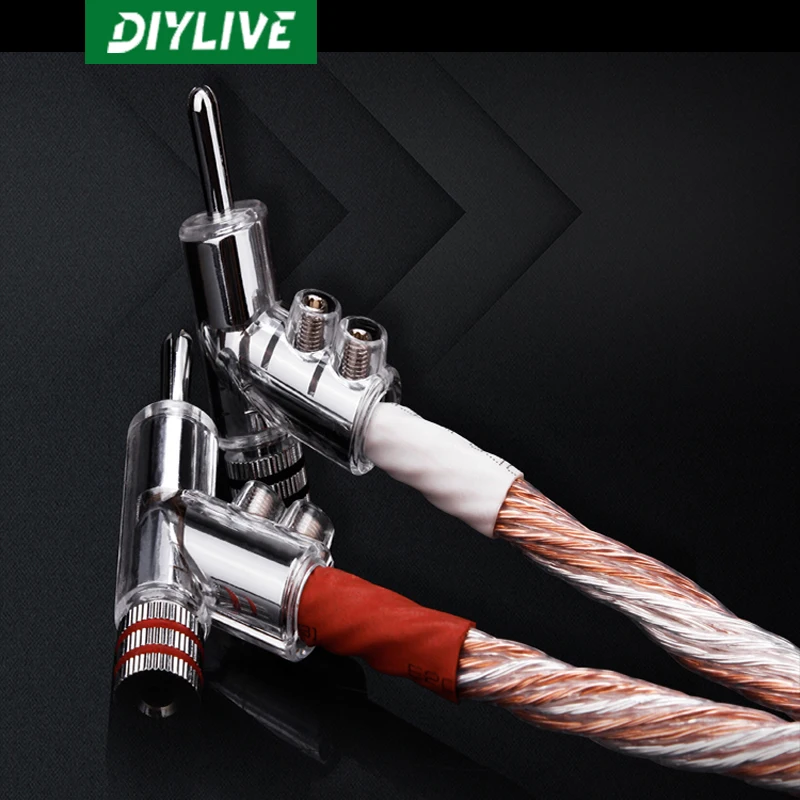 Online DIYLIVE 5m Taiwan 12AC 7N Einzigen Kristall Kupfer Silber überzogene Single Kristall Kupfer Fieber Wichtigsten Lautsprecher Kabel HIFI Lautsprecher Verdrahtung
