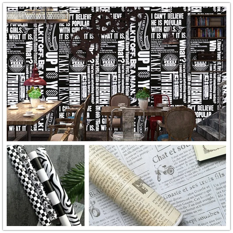 Новостная бумага с буквенным рисунком настенная из ПВХ самоклеящаяся домашний