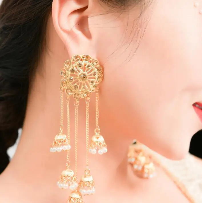 Оптовая продажа индийские Женские аксессуары для танцев плетеные бусы серьги |