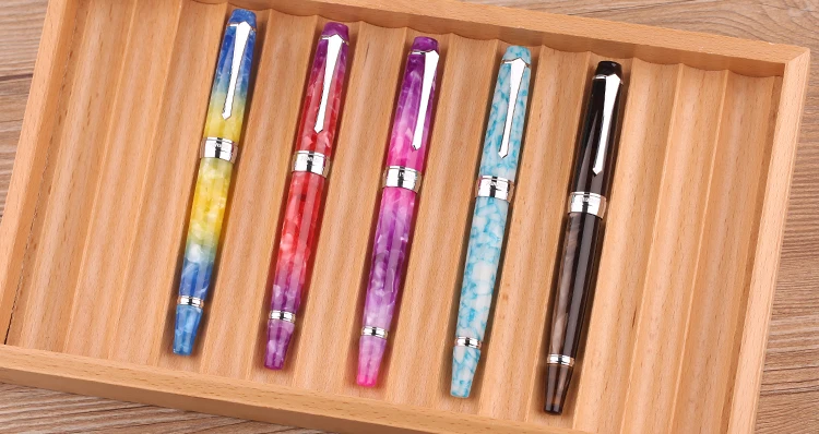 Penbbs 456 полимерная прозрачная качественная авторучка с отрицательным давлением, тонкая ручка 0,5 мм, вакуумное наполнение, подарок для студентов