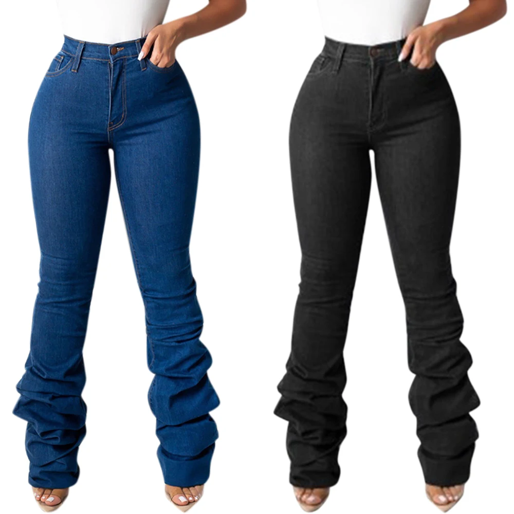 

VICABO High Waist Stretch Denim Pants Womens Casual Skinny Jeans Ladies Solid Color Long Jeggings Trousers