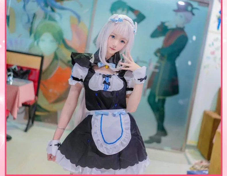 Chocola NEKOPARA Косплей шоколадный ванильный костюм горничной кошки Neko Girl NEKOPARA косплей Женский костюм игра и парики Хэллоуин