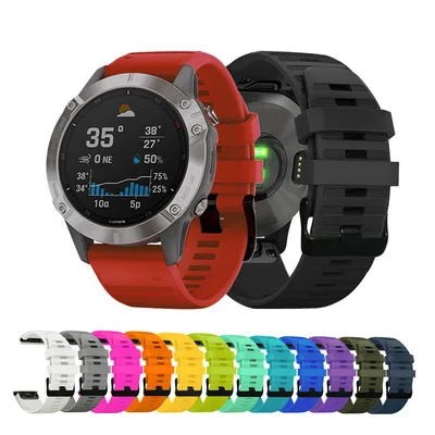 

Hot 22mm Watchband for For Garmin Forerunner 945 935 Fenix 5 Plus Fenix 6 Silicone Smart Watch Strap Outdoor Sports Wristband