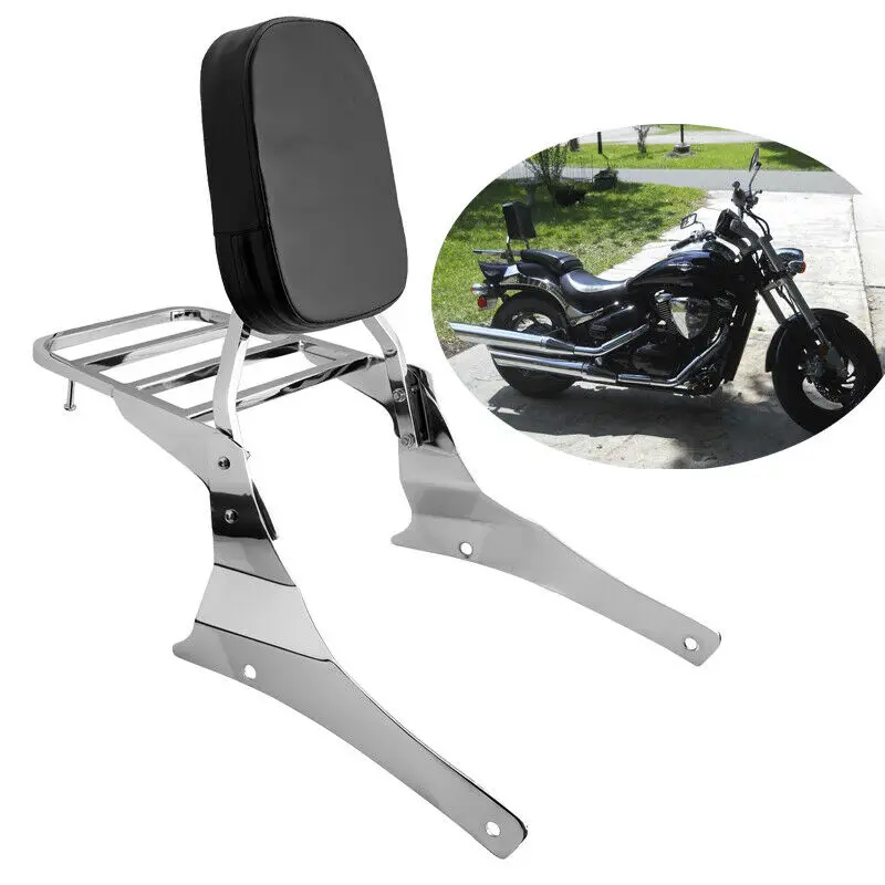 Samger спинка Sissy бар с багажной стойкой хром для Suzuki Boulevard C50 C800 C800C Vl400 Vl800 Intruder