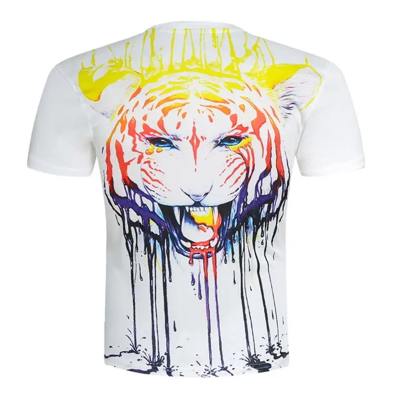 Модная Мужская/женская футболка с 3d принтом тигра и собаки брендовая одежда