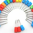 Алмазная фреза для ногтей 28 типов, вращающаяся электрическая машинка для маникюра, пилки, фрезы для полировки, заусенцев, кутикулы, принадлежность для чистки инструментов