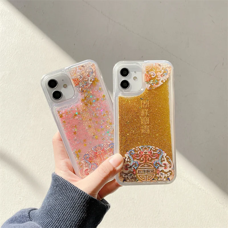 

Glitter Sequins Phone Case for Huawei HonorX10 Max X20 V9 V10 V20 V30Pro V40 Play9A 8C 4T Pro 4 5T 3 Quicksand Chinoiserie Cover