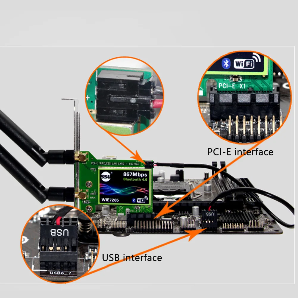 Портативный Настольный Bluetooth мини-аксессуары 867 Мбит/с PCI Express двухдиапазонный