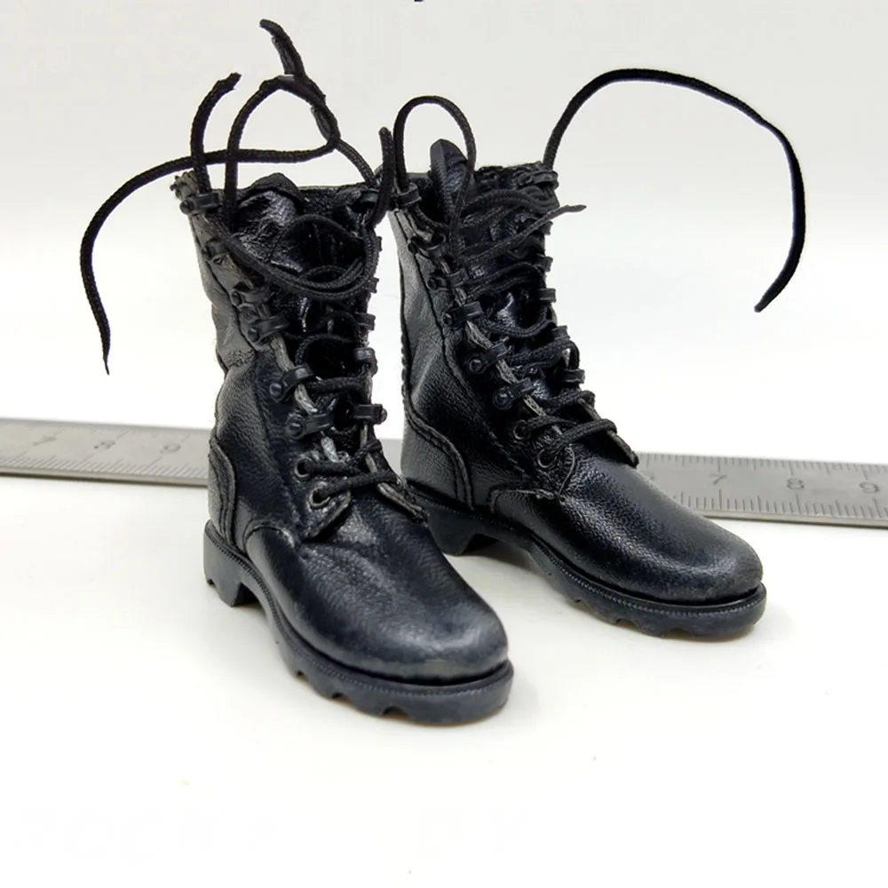 

DAM 78080 DAMTOYS 1/6th Marine Corps Cruise Black Fashion High Boots Hollow Shoes For 12inch Soldier Doll Accessories