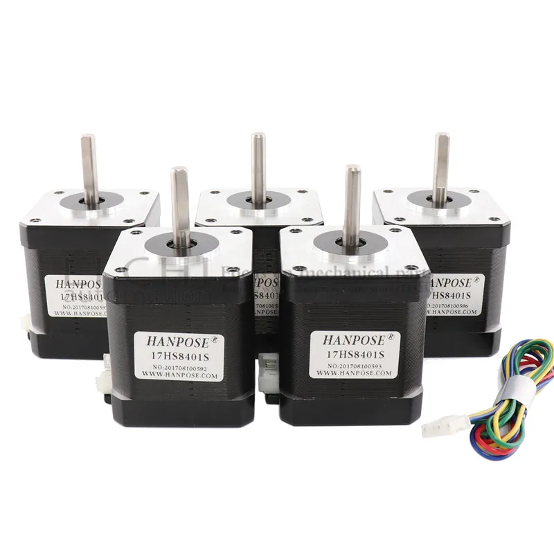 1 шт. шаговый мотор 4-свинец Nema17 48 мм/78Oz-in/1.8a Нема 17(Национальная ассоциация владельцев электротехнических предприятий) двигатель 42bygh 1.8A(17HS8401S) спереди и сзади черный