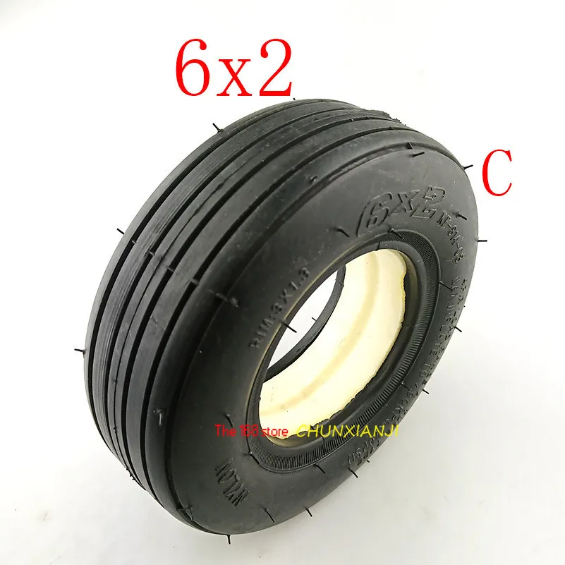 Комплект сверхпрочных шин 6 х2 дюйма с внутренней камерой для электрического