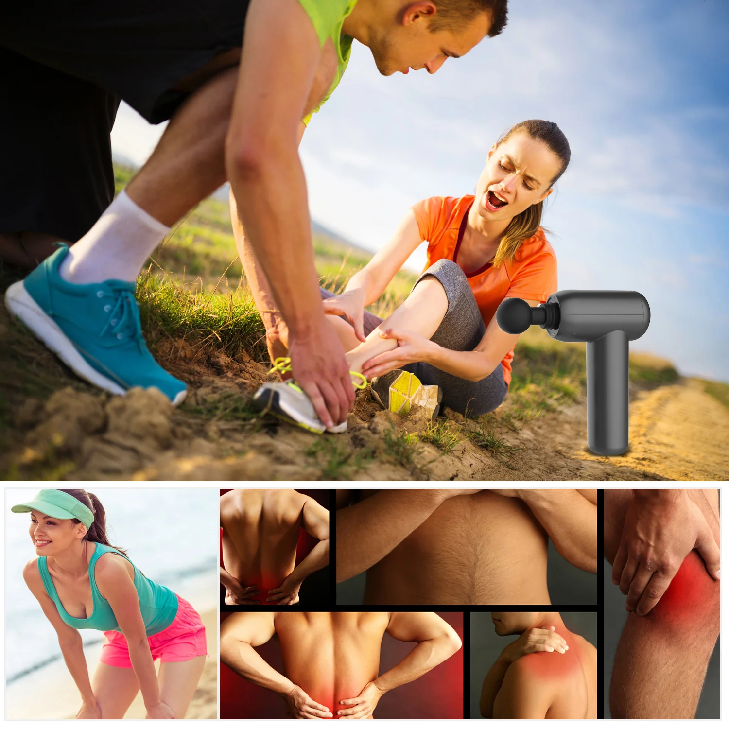 

Infrared Massage Gun Rechargeable Muscle Stimulator Deep Tissue Professional Massager Neck Body Relaxation Slimming Pain Relief