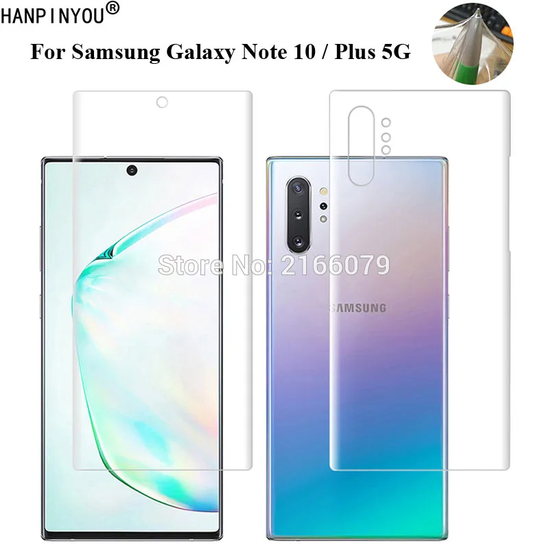 Для samsung Galaxy Note 10/Note10 Plus 5G прозрачный ТПУ/матовый гидрогелевый чехол с защитой от