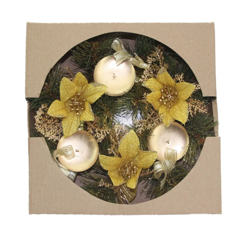 Рождественский венок гирлянда искусственные декоративные праздничные