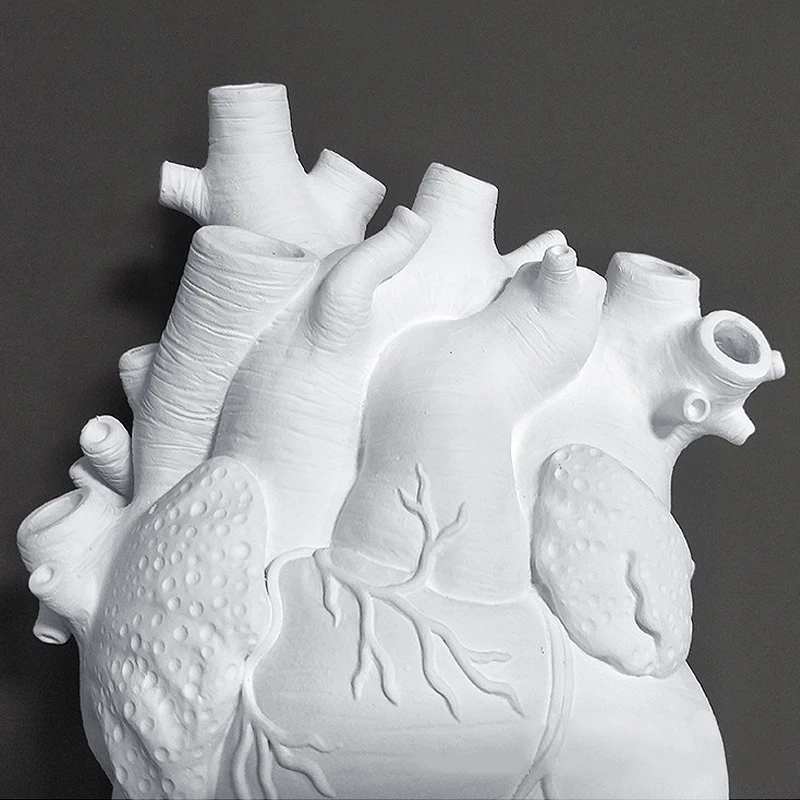 

Anatomical Heart Shape Vase Sculpture Home Decoration Vases Flower Pot Plant Holder Herz Desktop Ornaments Florero Pot De Fleur