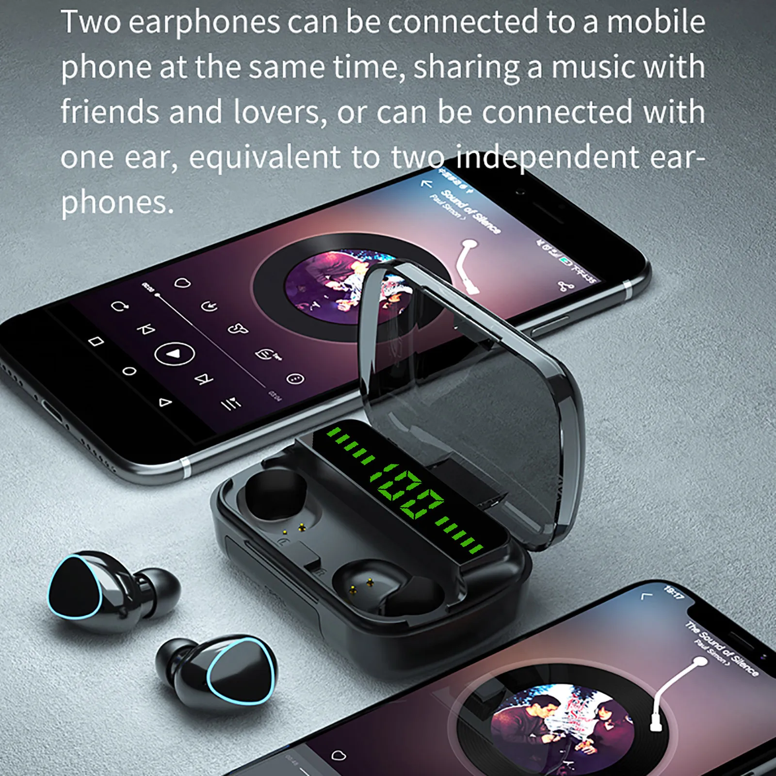 Bluetooth гарнитура 5 1 беспроводные наушники мини вкладыши стереонаушники с басами