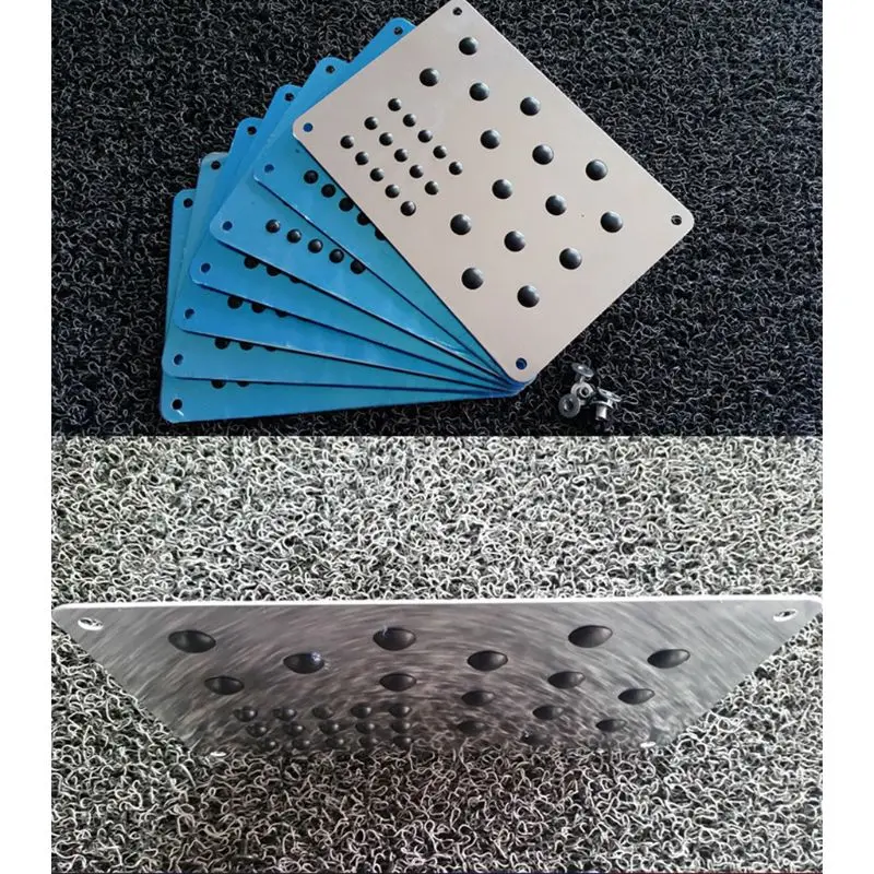 

Universal Car Floor Mat Foot Heel Scuff Plate Non-slip Carpet Patch Automobile Alloy Wear Plate Anti-skid Pad