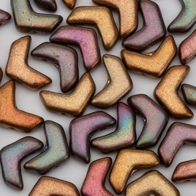 Бусины из чешского стекла ChevronDuo 5 г 10x4 мм бусины с двойными отверстиями около 20 шт.