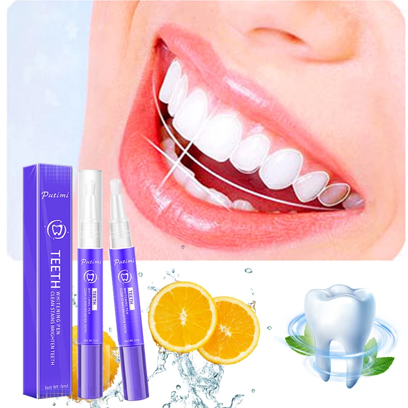 

Putimi Teeth Whitening Pen Cleaning Serum Remove Plaque Stains Dental Tools Whiten Teeth Oral Hygiene Tooth Whitening Pen