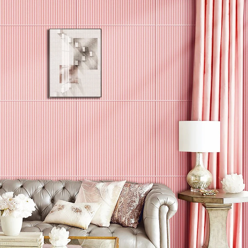 

Wallpaper decoration stickers wallpaper self-adhesive 3d stereo wall stickers bedroom warm background wall foam stripes