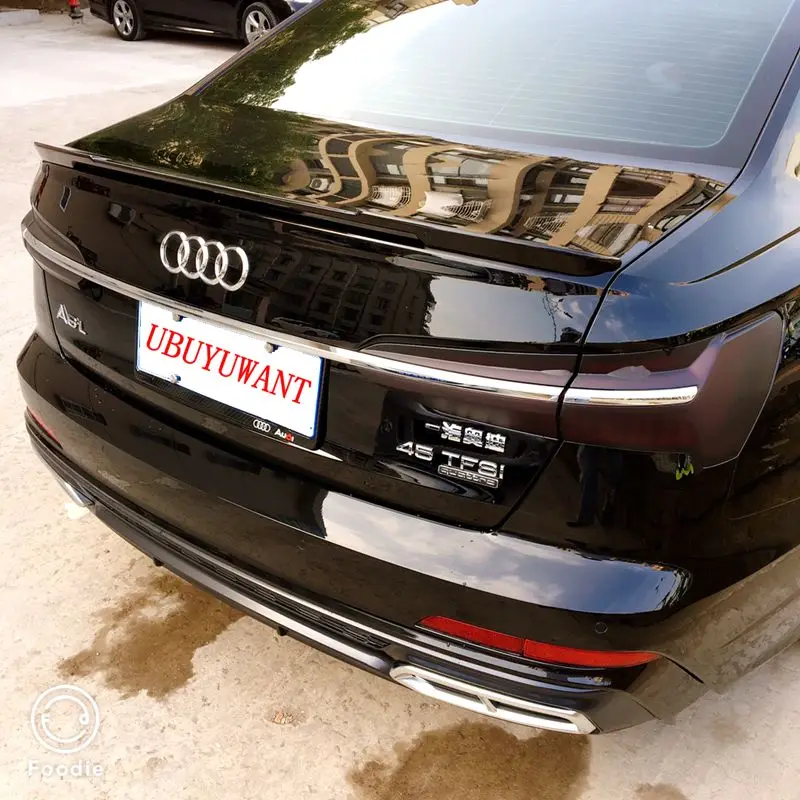 Высокое качество ABS пластик праймер внешний автомобиль хвост багажник загрузки крыло украшение задний спойлер для Audi A6 стайлинга автомобилей
