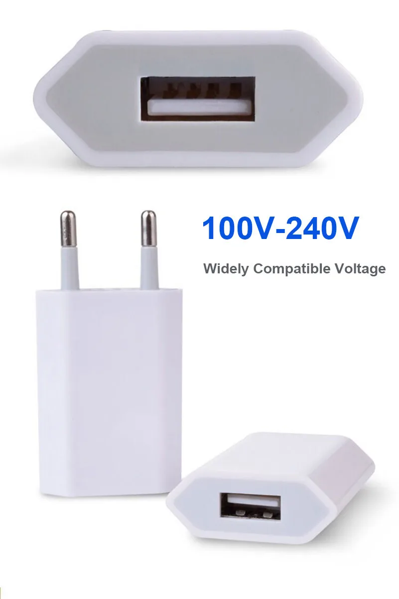 Универсальное дорожное зарядное устройство с европейской вилкой настенное