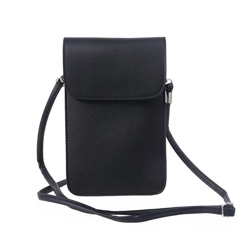 

Lightweight PU Leather Phone Bag Touch Screen Purse Small Crossbody Shoulder Bags Mini Pouch with Strap J60D