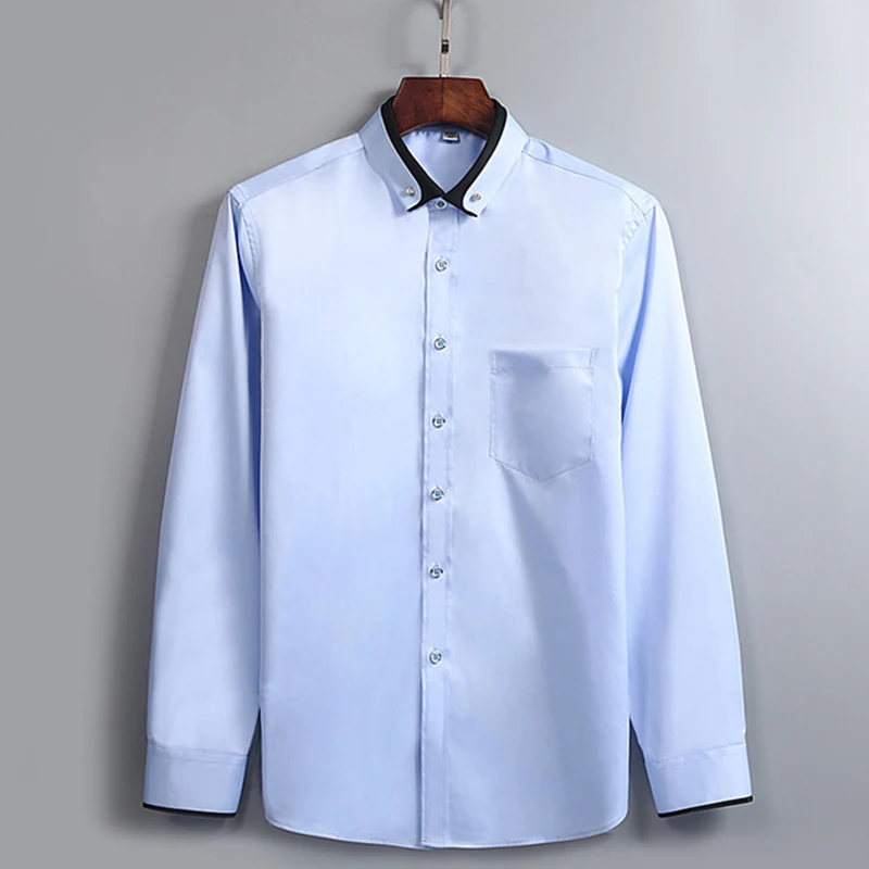 AILEEKISS Spring Autumn Men Shirt Long Sleeve Casual Man Soft Cool Men's With pocket Plus Size Homme Shirts XT856 |