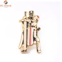 masonic knights templar seal crusaders brooch metal enamel temple guardian swordless brooch bag hat lapel trench coat jewelry